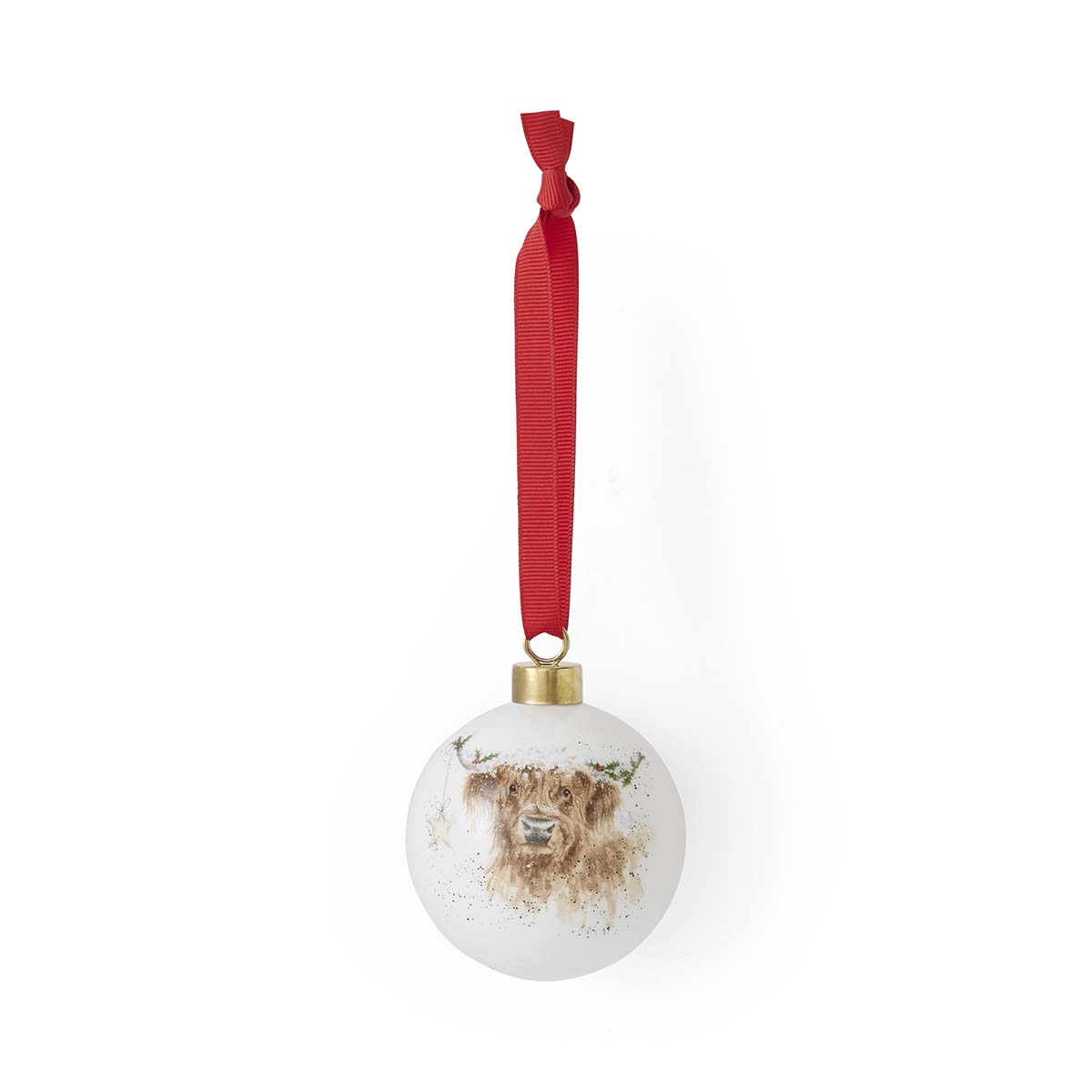 Wrendale Designs Highland Cow Bauble image number null